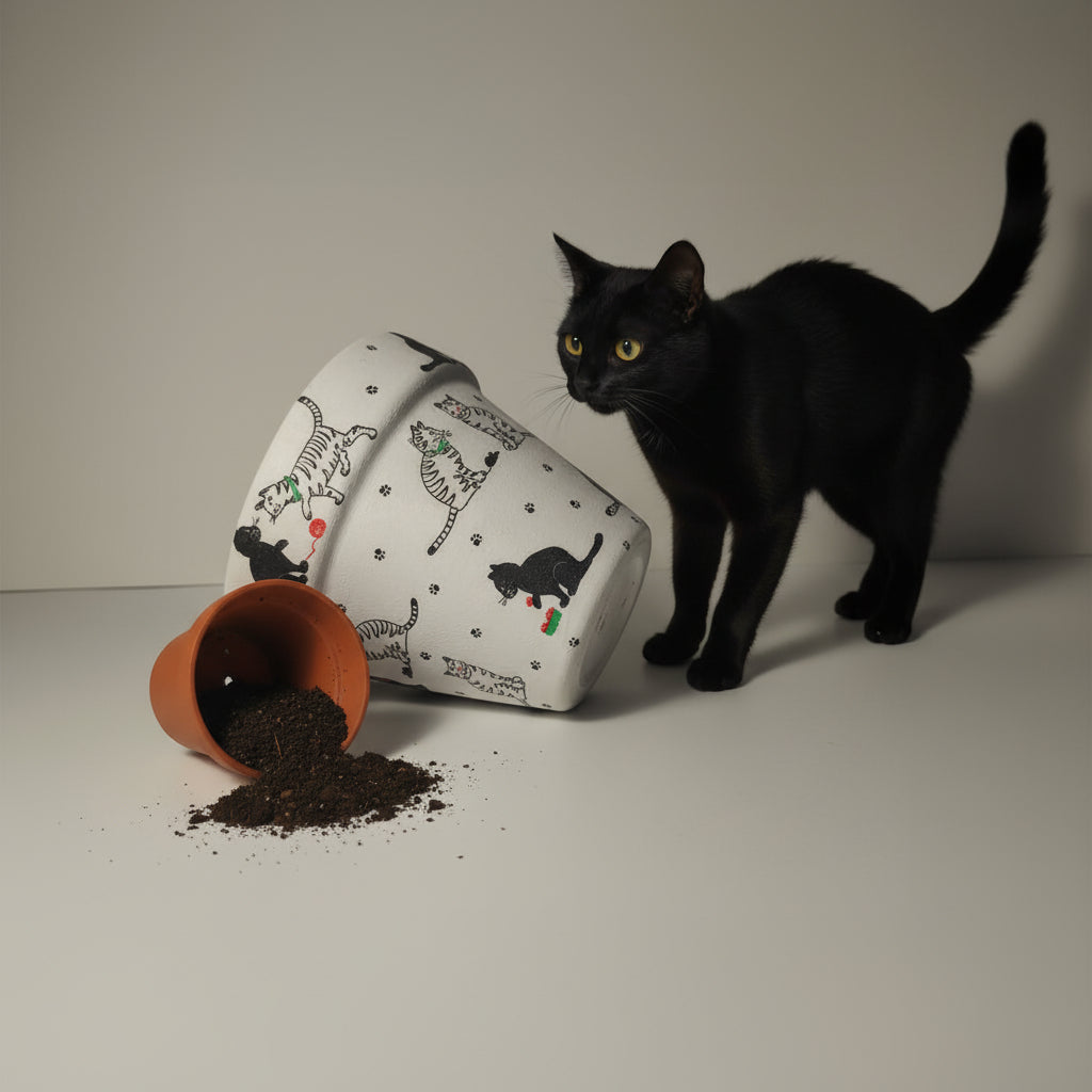 Maceta gatos amigos