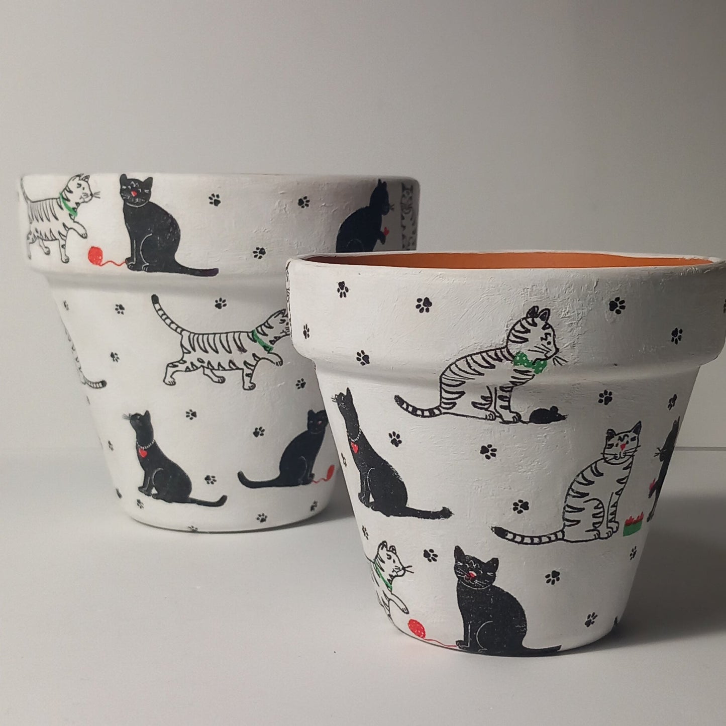 Maceta gatos amigos