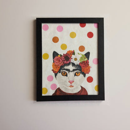 Lámina Gata Frida lunares