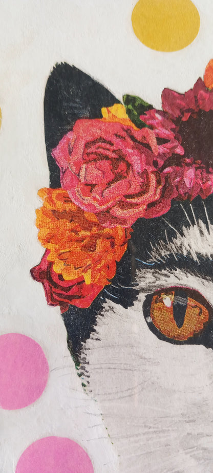 Lámina Gata Frida lunares