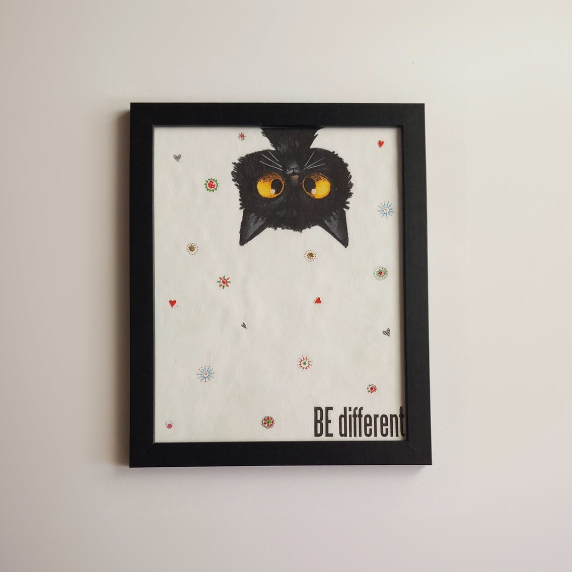 Lámina Gato "Be Different"