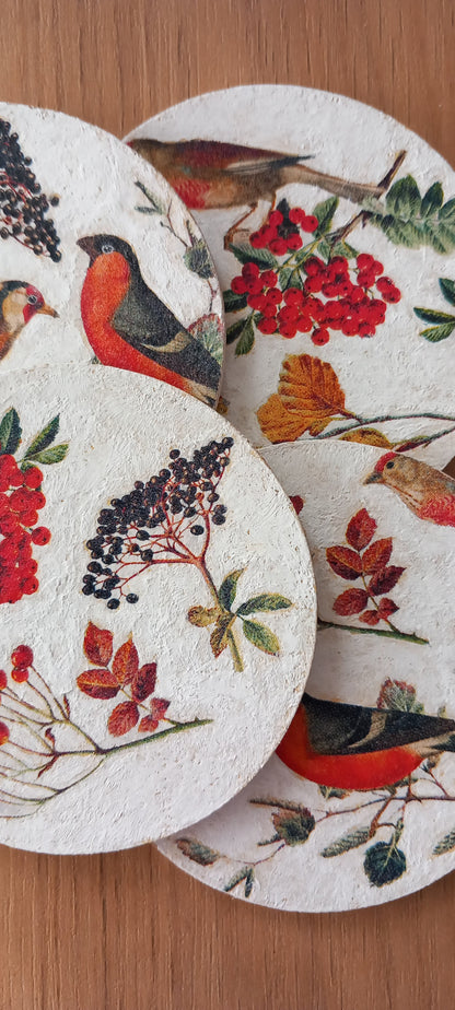 Posavasos Pájaros en Otoño