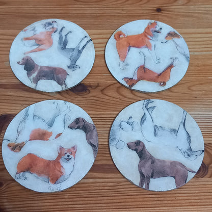 Posavasos perros canela
