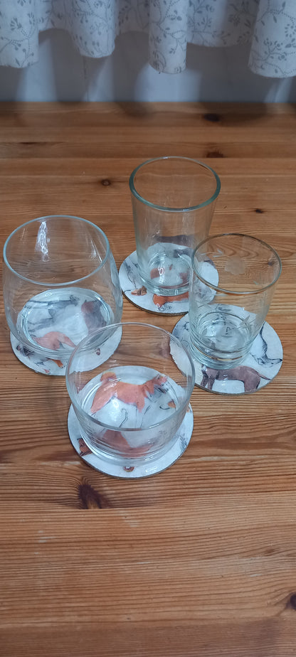 Posavasos perros canela