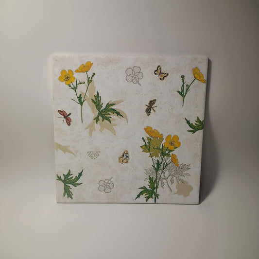 Azulejo flores amarillas