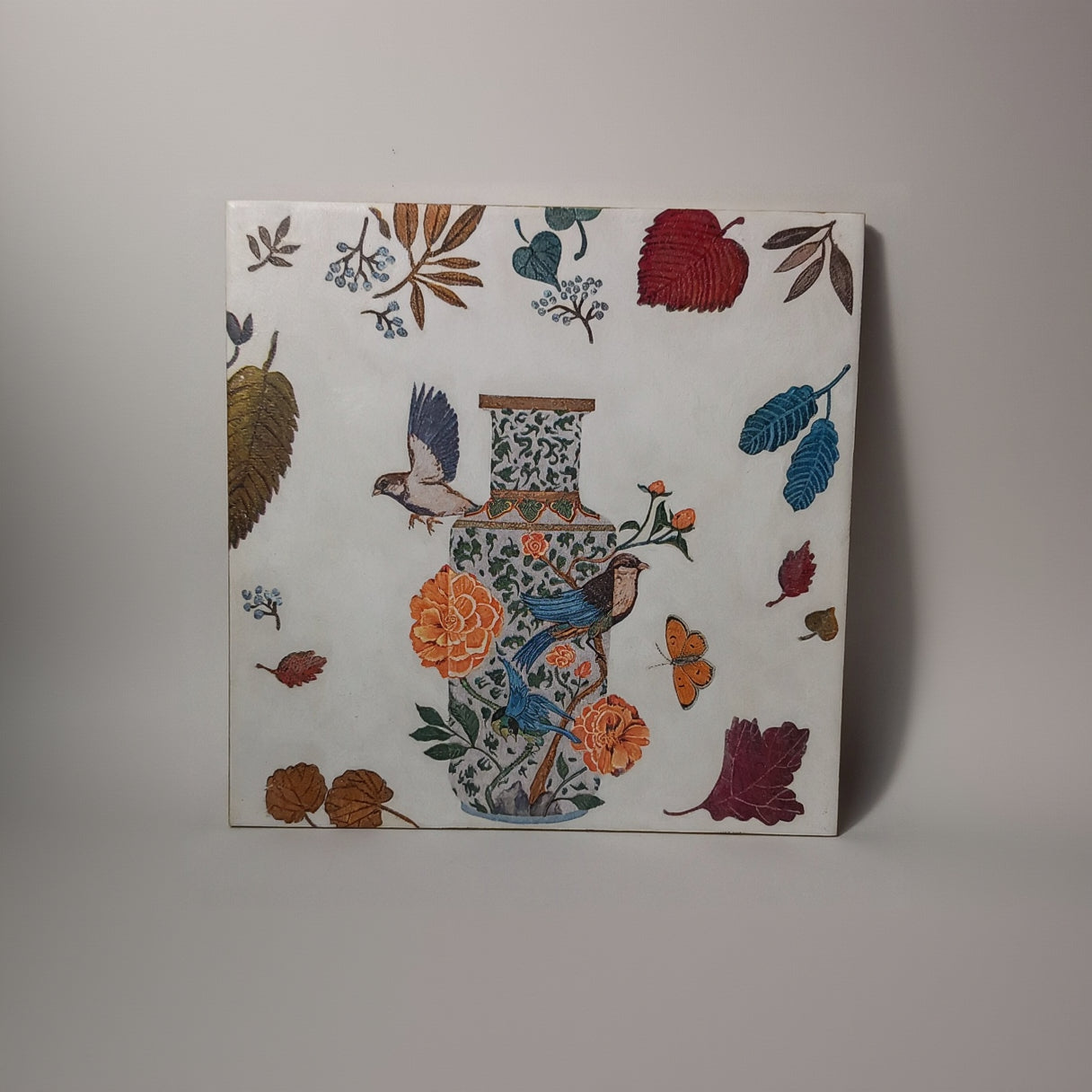 Azulejo jarrón de porcelana II